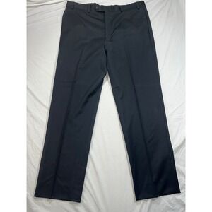 Brooks Brothers Madison Fit Navy Blue 100% Wool Flat Dress Pants Mens 40x32